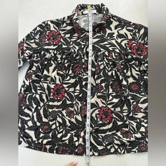 SUNCOO Paris/ Floral long sleeve top/ Button up/ Size US XS (fits like a US M) - Picture 12 of 13
